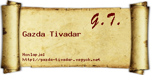 Gazda Tivadar névjegykártya