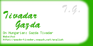 tivadar gazda business card